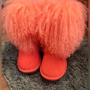 bearpaw Boo wheat boots short shaft long fur